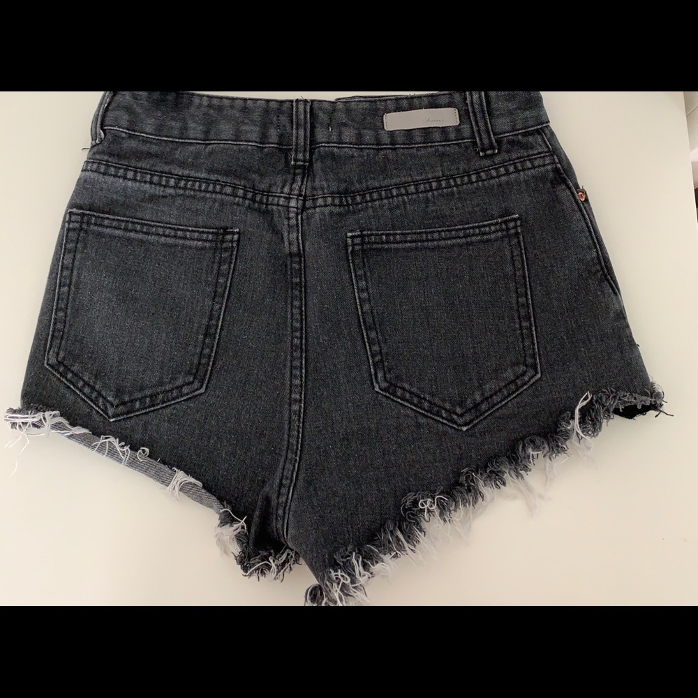 Black Denim Shorts